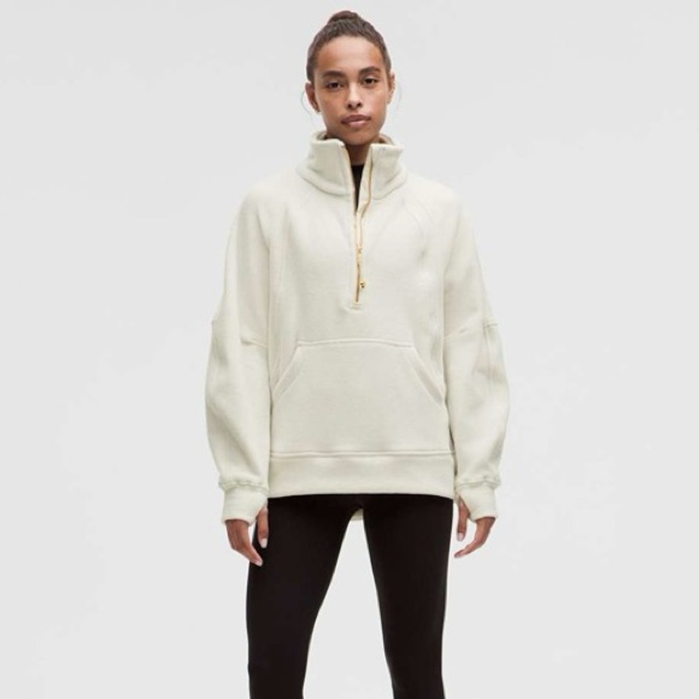 Lululemon Scuba tumbled fleece Funnel-Neck Half Zip